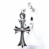 #8: 「silverKYASYA」シルバー925素材 クロスドロップピアス 十字架 クロスピアス 925 タイニークロス イヤリング ドロップ 片耳