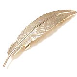 #4: ゴールド フェザー モチーフ 羽 バレッタ　レディース ヘアアクセサリー