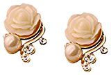 #10: 陶器のような繊細ジュエリー ローズモチーフピアス レディース ピアス パール アクセサリー 薔薇 フラワー 3714062006 (アイボリー)