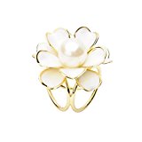 #9: 【ノーブランド 品】レディース ファッション 3リング 花 スカーフ バックル ブローチ リング クリップ 飾り アクセサリーン