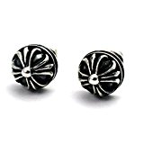 #4: 【2個1ペア】 シルバー 925 ピアス CH クロス 十字架 メンズ レディース ;AMTHTEW-047