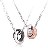 #10: ペア ネックレス メンズ レディース 兼用 2セット入り 重ねリングトップ ステンレス WideSpace