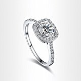 #10: GEORGE SMITH レディーズ キラキラ 大粒 ジルコン 18K ホワイトゴールドメッキ 結婚 リング 指輪 彼女 プレゼント