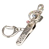 #5: ト音記号デザインバッグキークリップ(マルチカラー) (シルバー)