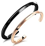 #9: (Starship Trade) 　ステンレス　ペア　クロッシング　ブレスレット　ブランド　スタイル　ジュエリー　女性　男性　レディース　メンズ　アクセサリー　オリジナルポーチ付き　(ペアセット) [並行輸入品]
