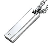 #9: color88 ジルコニア スティック カラー ペンダント ネックレス メンズ (シルバー)