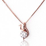 #7: 【SWAROVSKI GEMS]#28322　イニシャルネックレス《ピンクトゴールド》　スワロフスキージェム　ペンダント (Y)