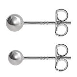 #7: 新宿銀の蔵 全3種類シンプル シルバー925 ボール ピアス (2P 両耳用) (3mmと4mmのセット) 人気