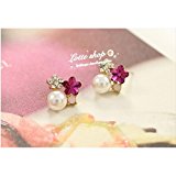 #7: （三月問屋）キラキラ フラワー パール レディース ピアス