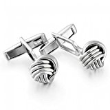 #2: [ブリング・ジュエリー] Bling Jewelry blingメンズスターリングシルバーフランスノットヒンジ付きバックカフスボタン [インポート]
