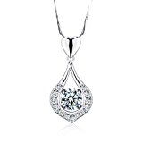 #1: JUDYの秘密＜愛の言葉＞ハートペンダント　ネックレス レディース　キュービックジルコニア　贅沢　925純銀製 ホワイトデー プレゼント