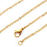 #6: [シアーズ] Sears サージカルステンレス あずきチェーン ピンクゴールド 55cm clp15-55