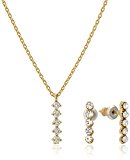 #7: [ジジ] gigi クリスタルシンプルストレートピアス&ネックレスゴールド RG-0071