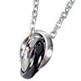 #8: アレルギー：変色にも安心 ステンレス ジュエリー SERMENTS トリプル リング ネックレス(メンズ ブラック)
