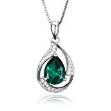 #8: JewelryPalace 女性 2.5ct 人工ナノ グリーン 5月 誕生石 エメラルド ネックレス ペンダント スターリング シルバー 925 チェーン 45cm