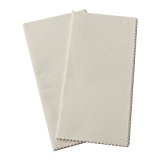#7: プロの道具 貴金属・時計対応 磨き 艶出しクロス アイボリー 2枚セット 縦14.5×14.5cm