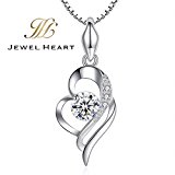 #10: 【母の日フェア2017】ネックレス レディース 母の日 ハート プレゼント おしゃれ ジルコニア 記念日 ブランドロド入りギフト用紙袋＆ジュエリーボックスセット Jewel-Heart（ジュエル ハート）