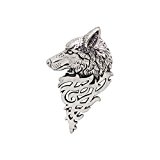 #6: ノーブランド品 アンティークシルバー　レトロ　オオカミ　ブローチピン　バッジ　ラペルピン　シャツ/スーツ　男性のジュエリー