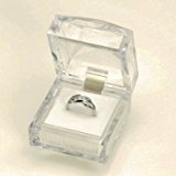 #5: 《ガラスのような透明感のPS樹脂》クリスタルクリアージュエリーケース/ジュエリーボックス【クッション色：白】(ギフト用/アクセサリーケース/リングケース)