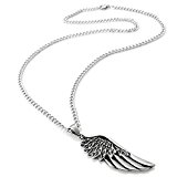 #1: Jstyle[ジェイスタイル]　ネックレス　羽　ペンダント　メンズ　レディース　金属アレルギー対応　サージカルステンレス316L製　長さ：61cm