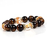 #8: 【京珠堂】AAA 四神水晶×タイガーアイ 12mm 天然石 ブレスレット