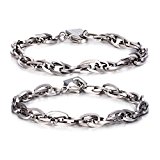 #5: JewelPlace ペア ブレスレット カップル 人気 ステンレス メンズ レディース アクセサリー 刻印 メッセージ ギフトセット 保証