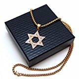 #2: （Island Puppy） B系 ダンス ストリート 系 ネックレス ブリンブリン ペンダント ネック チェーン (ホーリースター ゴールド)