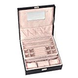 #10: ビューティーライフ【Beauty Life®】ジュエリー&ウォッチ　腕時計 ボックス　コレクション ケースレザー調　　ブラック　JEWELRY-TWO