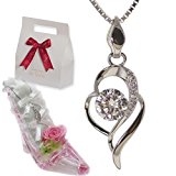 #10: 4月 誕生日プレゼント 女性 人気 彼女ネックレス 花 ブリザードフラワー ガラスの靴 ラッピング付 sv925 デバリエ　y631-h