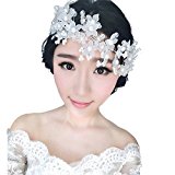 #9: 豪華なウェディング花嫁 髪 飾り 花モチーフ ヘッド ドレス 披露宴 結婚式