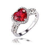 #8: JewelryPalace 高品質 海の心 2.7ct 7月 誕生石 人工 ルビー リング 愛の証 永遠 ハロー 約束 指輪 レディース スターリング シルバー 925 婚約 人気 サイズ 11号