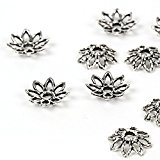 #10: 【京珠堂】ロンデル アンティーク 座金 銀古美 ビーズ 100個 F3