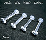 #10: 【お得な 4本セット】1６G 透明ピアス シークレットピアス クリアピアス リテイナー リテーナー アクリル プラグ ラブレット ボディピアス bp881set