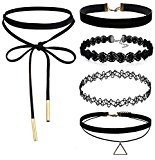 #5: [Aroncent]チョーカー（5点セット)チョーカー ネックレス レディース かわいい レザー 首輪 欧米 ゴシック エレガント ファション アクセサリー 誕生日/クリスマス/新年プレゼント