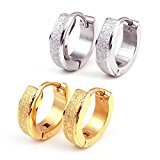 #6: ARMA フープピアス リング フープ ピアス メンズ レディース ゴールド シルバー 金 銀 外径 13mm 幅4mm 両耳セット 金アレ対応 サージカルステンレス (シルバー)