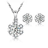 #3: JUDYの秘密＜愛の言葉＞３点セット　925純銀製　ネックレス レディース ペンダントトップ　キュービックジルコニア　雪の華 素敵　贅沢 ホワイトデー プレゼント