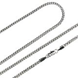 #9: ステンレス 幅3.4mm/長さ50cm 55cm 60cm 喜平ネックレスチェーン (60cm)