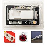 #5: へそピアッサー へそ・眉用 ストレートニードル ファーストピアス・専用ピンセット・病院紹介状付ピアスマニュアル付属 JPSピアッサー (ピアスカラー：赤) へそピアス ピアッサー へそぴ 5NS25W-QH407T