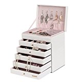 #10: ローリング(Rowling)収納力抜群　6段収納ケース　ジュエリーボックス 大容量　 アクセサリーケース　小物入れ　ホワイト