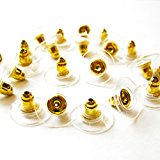 #9: 【Day-net】【全4色】シリコン入りピアスキャッチ6.5x11mm 20個/10ペア+1個 (ブラウンゴールド)