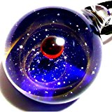 #10: 匠の技 神秘的な 宇宙 銀河 ガラス ネックレス ペンダント 太陽 惑星 メンズ レディース