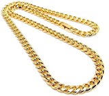 #9: mc07 喜平チェーンネックレス 甲丸 鏡面ゴールド色 2面カット 長さ[47,52,62,72,82cm] 幅[6mm] 上質,高級感 (82)