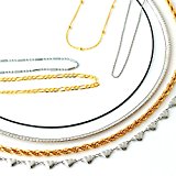 #6: 【2017年チェーン福袋】 豪華 チェーン 8本セット 替えチェーン K18GP ホワイトゴールド イエローゴールド ピンクゴールド ペンダント