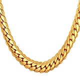 #6: U7 喜平ネックレス メンズ チェーン 9mm 46~81cm ヒップホップ アクセサリー K18金メッキ[N2489]