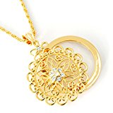 #10: フラワーレース ペンダントルーペ ネックレス 拡大鏡 デザインルーペ アンティーク 調 スライド ルーペ ペンダント キラキラ
