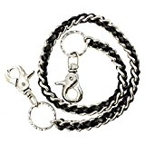 #4: ジナブリング (JINA BRING) ウォレットチェーン 財布に チェーン&レザーウォレットチェーン ブラック