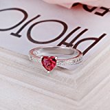 #2: レディースファッション 指輪　ハート　ラインストーン ハート　銀メッキ　ウェディング・宴会・パーティー・撮影