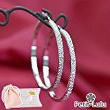 #7: 【Petit Lulu shop】ピアス レディース ダイヤモンドCZ　ループピアス フープ 揺れる プラチナRGP 18金RGP プチルルオリジナルピア…