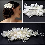 #10: Vktechウェディング花嫁 髪 飾り  ウェディング ヘッドドレス 　花モチーフクリップピン コーム ヘアフラワー披露宴 結婚式