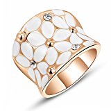 #8: GEORGE SMITH レディース ピンクゴールド ファション フラワー リング 指輪 ブランド リング パーティー 豪華 指輪 母の日 プレゼント(ピンクゴールド, 18)